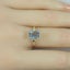 Magnificent ring with emerald cut Blue topaz in 9ct Carousel 7
