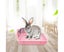 Rabbit Litter Box Bite Resistant Stability Compact Small Animals Litter Beddi Carousel 3