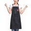 Cotton Apron with Pockets for Kitchen Cooking Baking Black Carousel 1