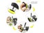 1'' 2'' 3'' Mini Air Sander Dual Action Random Air Orbital Sander Polisher Carousel 4