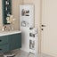 Bathroom Cabinet Shelf Narrow Laundry Storage Unit Carousel 4