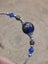 Glass blue bead on wire bracelet Carousel 4