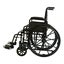 24In Foldable Steel Wheelchair In Black Steel Frame Heavy-Duty Disability Aid Carousel 3