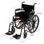 24In Foldable Steel Wheelchair In Black Steel Frame Heavy-Duty Disability Aid Carousel 4