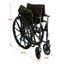 24In Foldable Steel Wheelchair In Black Steel Frame Heavy-Duty Disability Aid Carousel 5