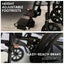 24In Foldable Steel Wheelchair In Black Steel Frame Heavy-Duty Disability Aid Carousel 8