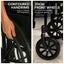 24In Foldable Steel Wheelchair In Black Steel Frame Heavy-Duty Disability Aid Carousel 9