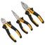 3pc Plier Set Combination / Long Nose / Cutter Snips Cushion Soft PVC Grip Carousel 3