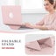MacBook Pro 13 inch 2018-2022 PU Leather Folding Stand Laptop Case-Pink Carousel 3