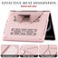 MacBook Pro 13 inch 2018-2022 PU Leather Folding Stand Laptop Case-Pink Carousel 5