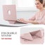 MacBook Pro 14 inch 2021-2024 PU Leather Folding Stand Laptop Case-Pink Carousel 3