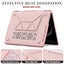 MacBook Pro 14 inch 2021-2024 PU Leather Folding Stand Laptop Case-Pink Carousel 5