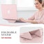 MacBook Pro 16 inch 2021-2024 PU Leather Folding Stand Laptop Case-Pink Carousel 3