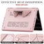 MacBook Pro 16 inch 2021-2024 PU Leather Folding Stand Laptop Case-Pink Carousel 5