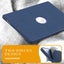 MacBook Air 15 inch 2023/2024/2025 Fabric Folding Stand Laptop Case-Navy Carousel 6