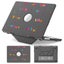 MacBook Pro 14 inch 2021-2024 PU Leather Folding Stand Laptop Case-Heart Grey Carousel 1