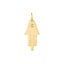 14K Yellow Gold Hamsa Diamond Pendant, 18mm Carousel 1