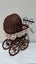 * Cane Wrought Iron Vintage Dolls Pram. Carousel 10