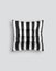 Indoor/Outdoor Stripe Chair Pad Black 40x40x7cm Carousel 1