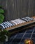 Indoor/Outdoor Stripe Chair Pad Black 40x40x7cm Carousel 2