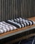 Indoor/Outdoor Stripe Chair Pad Black 40x40x7cm Carousel 3