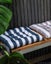 Indoor/Outdoor Stripe Chair Pad Black 40x40x7cm Carousel 6