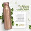 100% Pure Copper Water Bottle for Yoga / Ayurveda Health Benefits Carousel 1