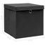 vidaXL Storage Boxes with Lids 4 pcs Black 32x32x32 cm Fabric Carousel 6