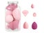Makeup Sponges Triangle Puff Liquid Cream Powder Makeup Eggs Pink 20 Pieces Set Carousel 9