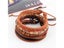 ZOSHI Vintage Tribal Bohemian Wood Beads Men's Leather Bracelet Handmade Carousel 5