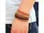 ZOSHI Vintage Tribal Bohemian Wood Beads Men's Leather Bracelet Handmade Carousel 6
