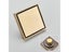Rozin Brushed Gold Floor Drains 10*10cm Invisible Bathroom Floor Drain Matte Carousel 6