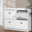 Artiss Shoe Rack Cabinet 16 Pairs 4-tier White Paul Carousel 1