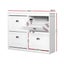 Artiss Shoe Rack Cabinet 16 Pairs 4-tier White Paul Carousel 4