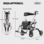 2-In-1 Folding Rollator Wheelchair Adjustable Mobility Walker W / Park Brakes... Carousel 6