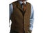 Green Men Vest Tweed Plaid Waistcoat Slim Fit Lapel Plaid Suit Vest Herringbone Carousel 7
