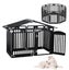 2 in 1 Pet House and Adjustable Playpen with Roof Feature and Locking Door - ... Carousel 1