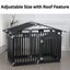 2 in 1 Pet House and Adjustable Playpen with Roof Feature and Locking Door - ... Carousel 3