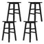 Artiss Bar Stools Kitchen Counter Stools Wooden Chairs Black x4 Carousel 3