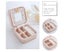 Small Jewelry Box Rings and Earrings Mirrored Travel Storage Case(Light Pink) Carousel 5