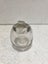 Vintage Antique 1890"s Inkwell Glass Bottle Clear Spill Proof + Cap Carousel 1