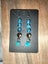 Crackle and Czech Glass Bead Earrings (Aqua and Bronze) with Paua discs Carousel 2