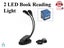 Reading Book Music Stand Light Lamp Dual Arm 2 LED Carousel 1