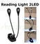 Reading Book Music Stand Light Lamp Dual Arm 2 LED Carousel 1