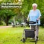 2-In-1 Folding Rollator Wheelchair Adjustable Mobility Walker W / Park Brakes... Carousel 2