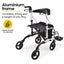 2-In-1 Folding Rollator Wheelchair Adjustable Mobility Walker W / Park Brakes... Carousel 3