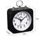 Small Battery Operated Analog Alarm Clock, Square Travel Clock ABS Plastic Al Carousel 2