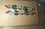Crackle Glass and Howlite Bead Earrings (Orange and Aqua) Carousel 1