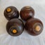 Vintage Wooden Lignum Vitae Lawn Bowls NZ Made x 4 (SKU E3) Carousel 1