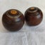 Vintage Wooden Lignum Vitae Lawn Bowls NZ Made x 2 # lot 2(SKU E3) Carousel 2